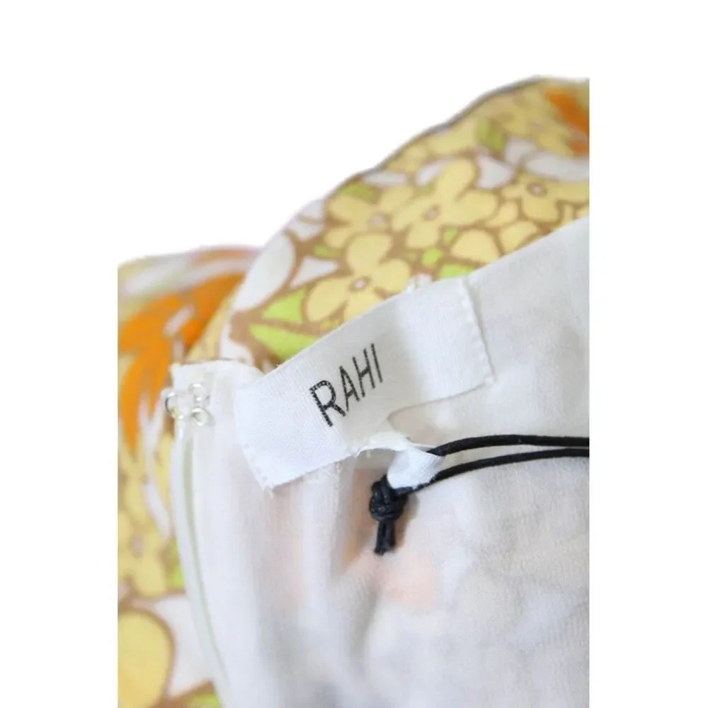 Rahi Womesn Floral Print Ruched Mid-Rise Zip Up Skirt Multicolor Size S